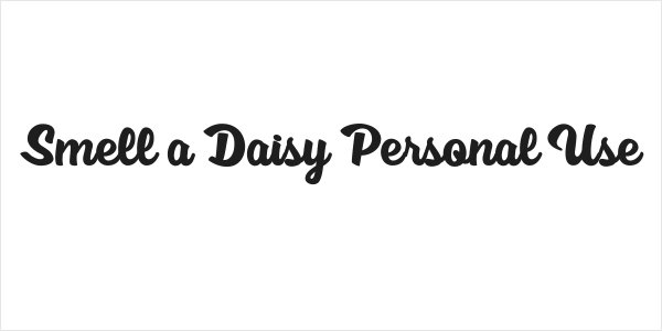 Smell a Daisy Personal Use Logo