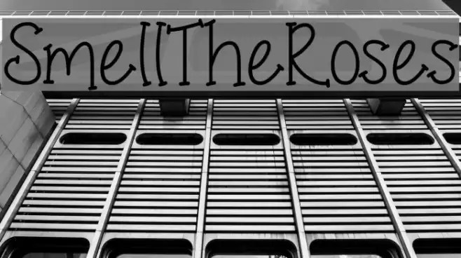 SmellTheRoses Font examples