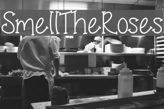SmellTheRoses Font examples
