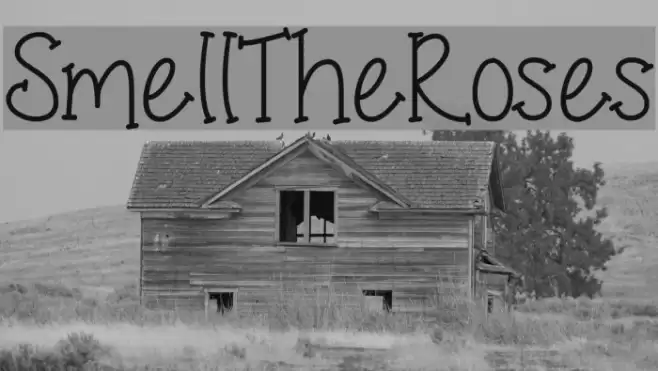 SmellTheRoses Font examples