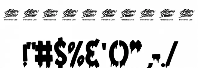 Smelly Blood - Personal Use Font OTHER CHARS