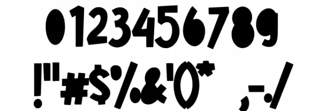 Smelly Peach Blocky Font OTHER CHARS