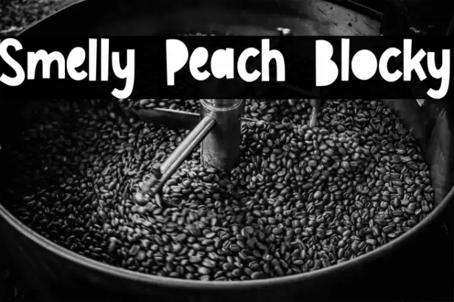 Smelly Peach Blocky Font examples
