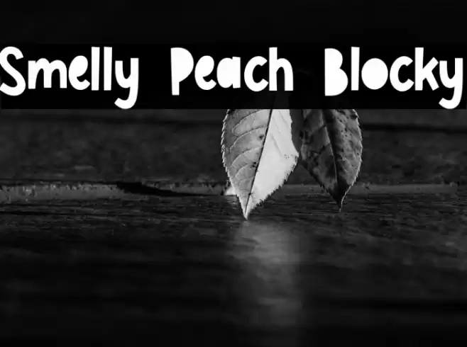 Smelly Peach Blocky Font examples