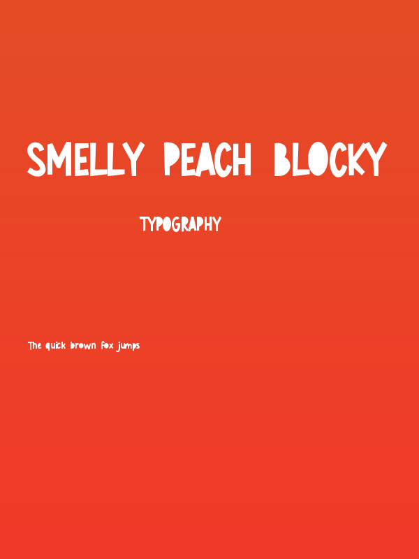 Smelly Peach Blocky Poster