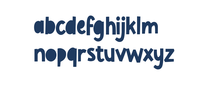 Smelly Peach Blocky Lowercase