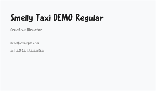 Smelly Taxi DEMO Regular Business Card