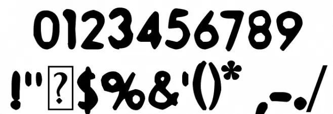 Smerkan Bold Font OTHER CHARS