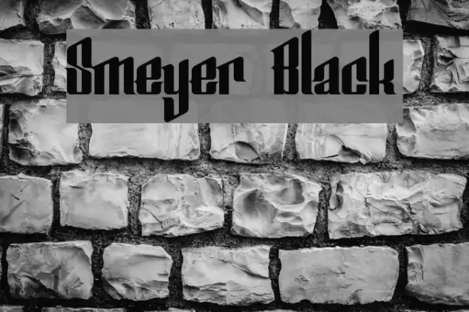 Smeyer Black Font examples