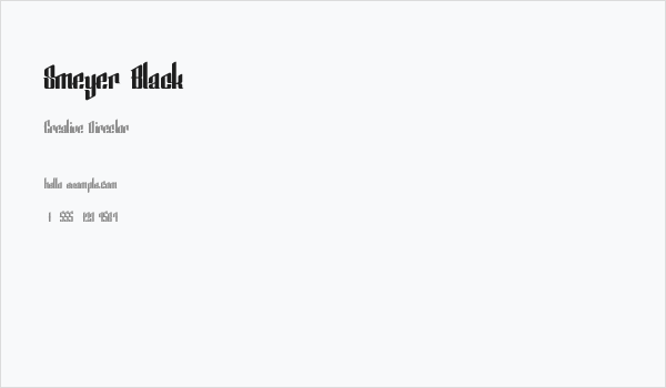 Smeyer Black Business Card