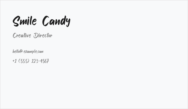 Smile Candy Business Card