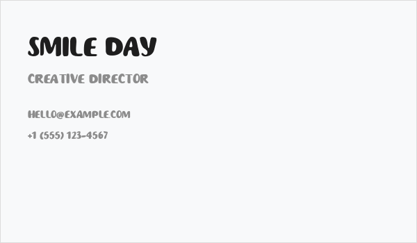 Smile Day Business Card