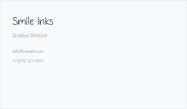 Smile Inks Business Card