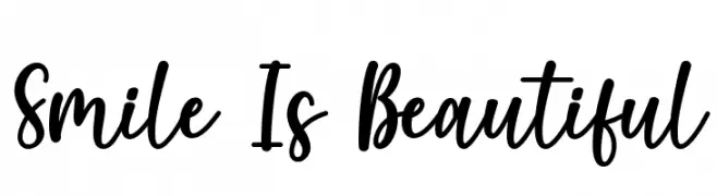 Smile Is Beautiful  Frei Schriftart Herunterladen