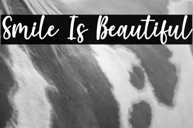 Smile Is Beautiful Caratteri examples