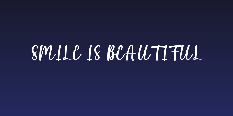 Smile Is Beautiful Social Header