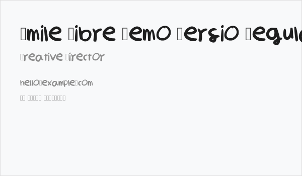 Smile Libre Demo Versio Regular Business Card