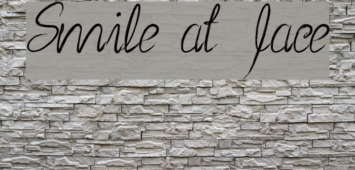 Smile at face Font examples