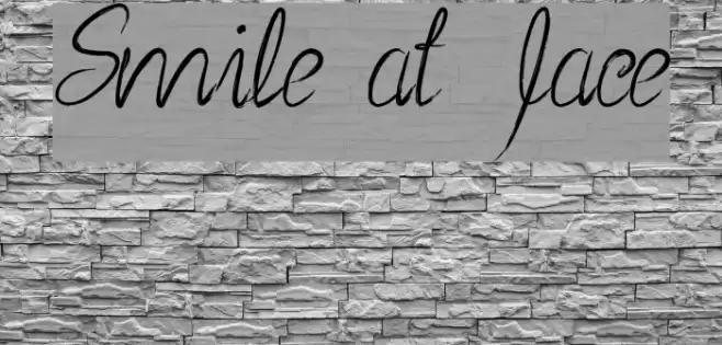 Smile at face Font examples