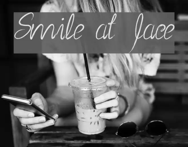 Smile at face Font examples
