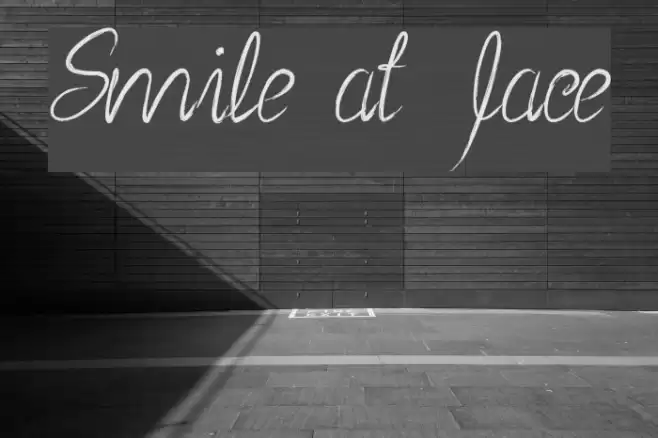 Smile at face Font examples