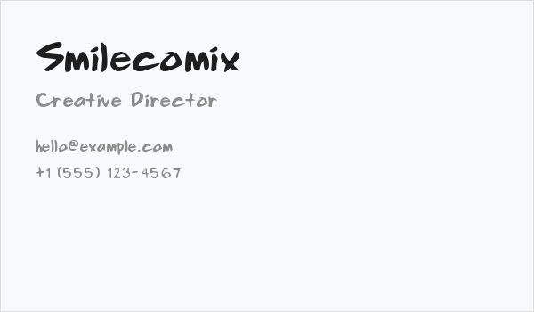 Smilecomix Business Card