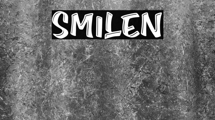 Smilen Font examples