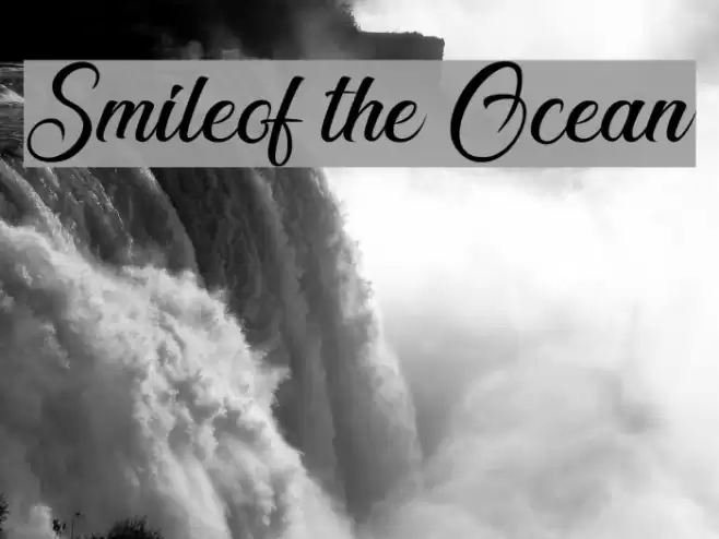 Smileof the Ocean Font examples