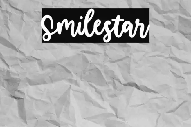 Smilestar Font examples