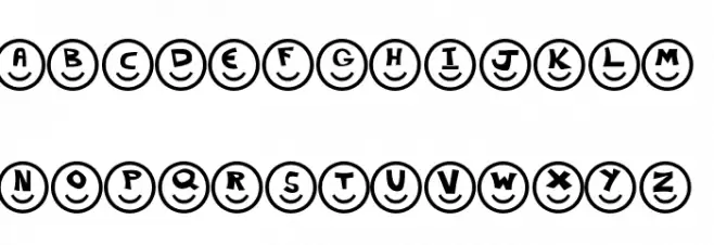 Smiley Faces Font Litere mari