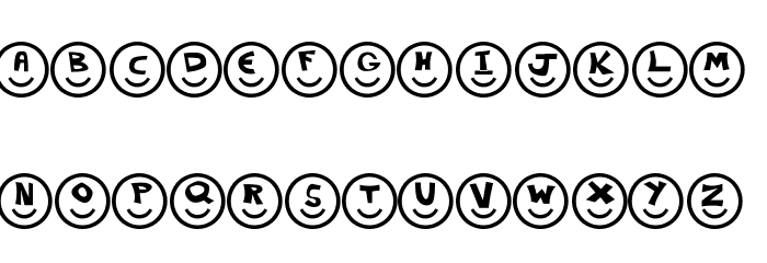 Smiley Faces Font LOWERCASE