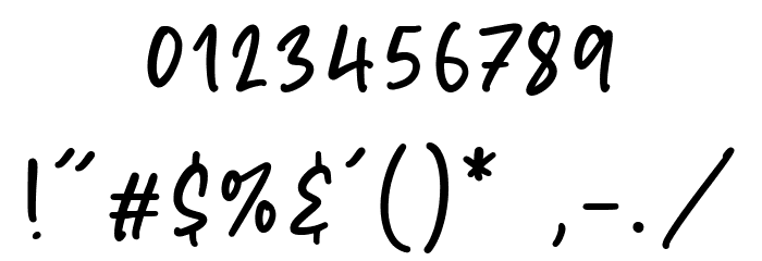Smiley Kitten Font Alte caractere