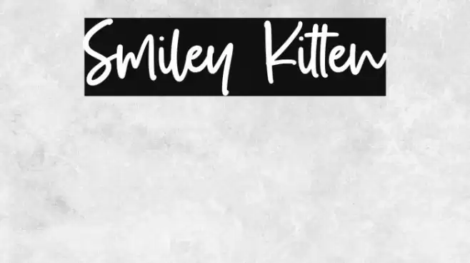 Smiley Kitten Шрифта examples