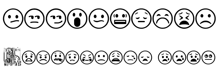 Smiley Mix Font Alte caractere