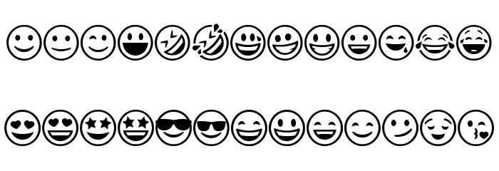 Smiley Mix Font Litere mari