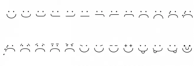 Smiley Regular फ़ॉन्ट लोअरकेस