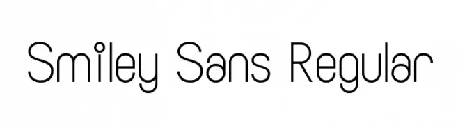 Smiley Sans Regular  नि: शुल्क फ़ॉन्ट्स डाउनलोड