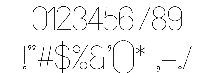 Smiley Thin Font OTHER CHARS