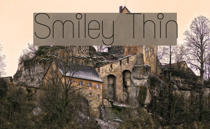 Smiley Thin Font examples
