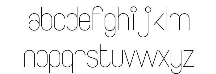 Smiley Thin Font LOWERCASE