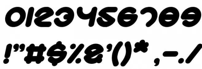 Smiley Turtle Bold Italic Font OTHER CHARS