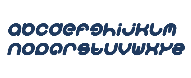 Smiley Turtle Bold Italic Lowercase