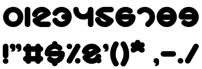 Smiley Turtle Bold Font OTHER CHARS