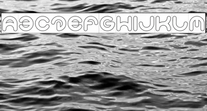 Smiley Turtle-Hollow-Inverse Font examples