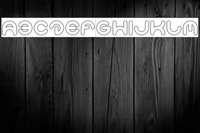 Smiley Turtle-Hollow-Inverse Font examples