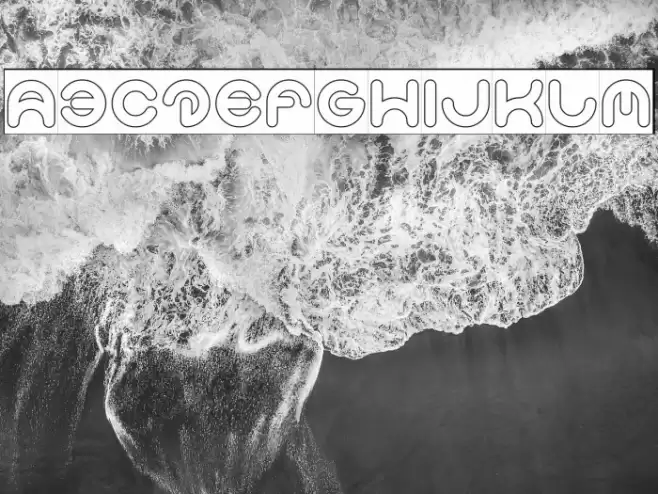 Smiley Turtle-Hollow-Inverse Font examples