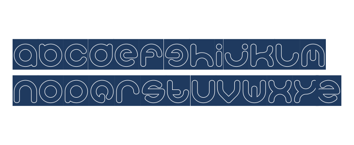 Smiley Turtle-Hollow-Inverse Lowercase