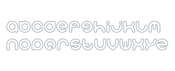 Smiley Turtle-Hollow Lowercase