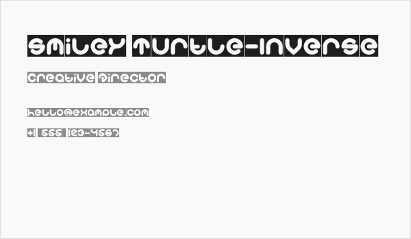 Smiley Turtle-Inverse Business Card