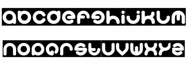 Smiley Turtle-Inverse Schriftart Kleinbuchstaben